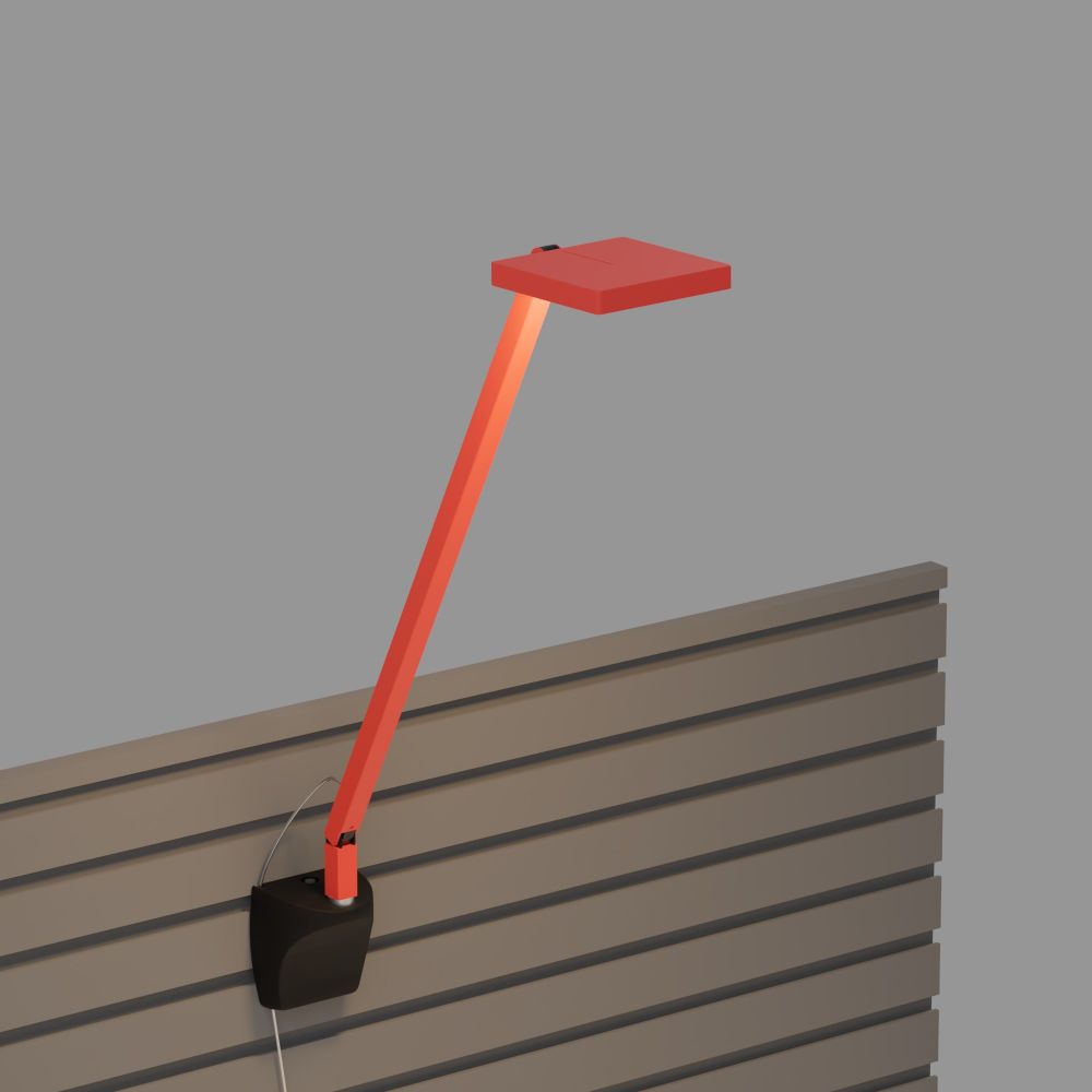 Koncept Lighting FCD-1-MFR-SLT Focaccia Solo Desk Lamp with slatwall mount (Matte Fire Red)